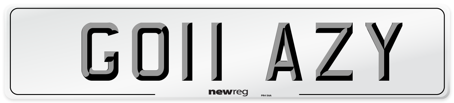 GO11 AZY Number Plate from New Reg